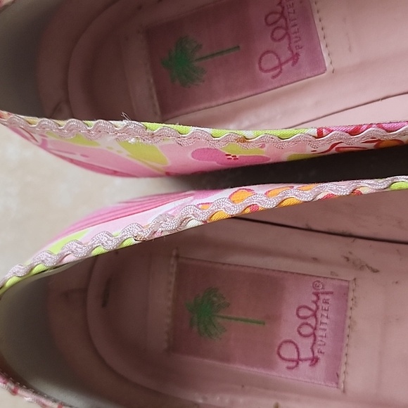 Lilly Pulitzer Pink and Green Ballet Flats Size 8 - Picture 10 of 10